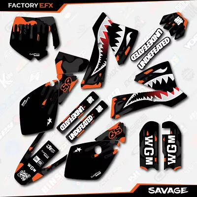 Black & Orange Camo Savage Racing Graphics Kit Fits KTM 02-08 Sx65 Sx 65 Decal • $77.07