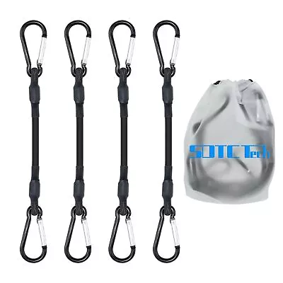 8IN Mini Short Bungee Cords With Carabiner Hooks Heavy Duty Elastic Tie Downs... • $17.93