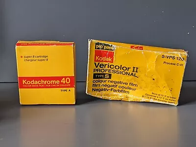 1x Kodachrome 8mm Cine Unopened Box + 1x Kodak Vericolor II 120mm EXPIRED FILM • £5