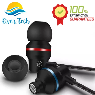 £2.92 • Buy 3.5mm Wired Headphone Super Heavy Bass Headset Earphone Stereo Earbuds With Mic