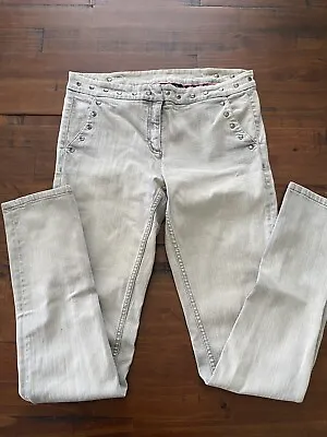 Alexander McQueen For Target Gray Studded Denim Jeans Women’s Size 9 • $49