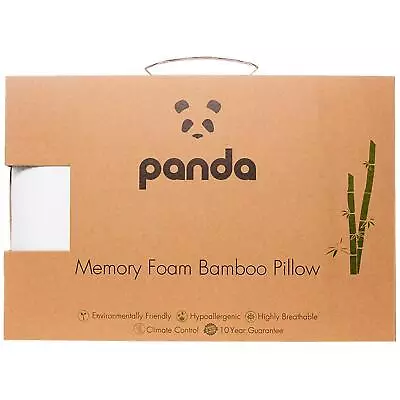 Panda Memory Foam Bamboo Pillow White Bed Size Cushion Cloud Hybrid Kids Adult • £28.99