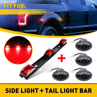 Red&Amber For 99-10 Ford F350 Smoked LED Dually Bed Fender Lights +ID Tail Light • $27.99