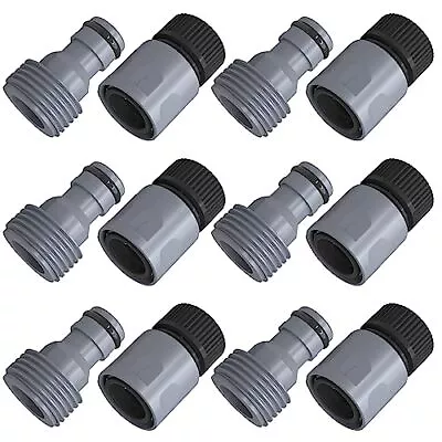  Hose Quick Connector 3/4 Inch Plastic Hose Quick Connect Fittings Male Garden • $20.23