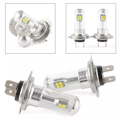 80W H7 LED Headlight Fog Reading Signal Light Kit Bulb 6000K White 2PCS US • $14