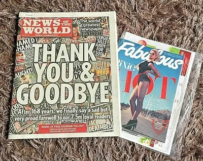 News Of The World - Last Newspaper Edition + Sealed Supplement - Free UK Postage • £19.99