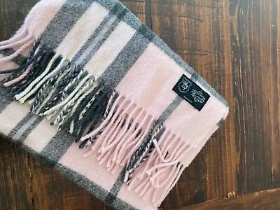 Pink & Grey 100% Cashmere Winter Scarf VGC  DESIGNER DESTASH! • $38.21