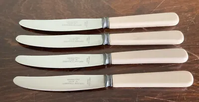 Vintage Faux Bone Tea / Butter Knives - SHEFFIELD Cutlery - Set Of 4 Pieces • $20