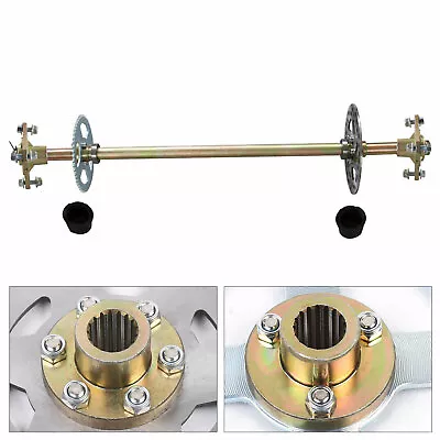 For Go Kart ATV Quad Buggy Mini Bike Rear Axle Assembly W/ Brake Disc Sprocket  • $76