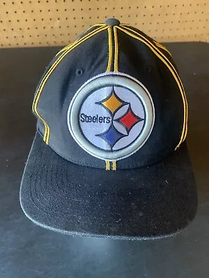 Pittsburgh Steelers Hat Cap Adult Black Yellow Snapback Mitchell And Ness NFL • $21.99
