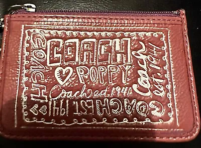 Coach Poppy Card Holder With Zip/key Holder Chain • $55