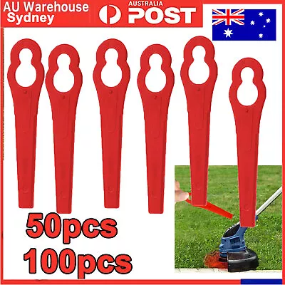 100 PCS Grass Trimmer Blades Ozito Plastic For Crop Garden Weed Lawn BOSH KULLER • $8.96