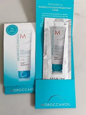 2 X Moroccanoil Color Depositing Mask CLEAR .35 Fl Oz Each -  Samples • $9.99