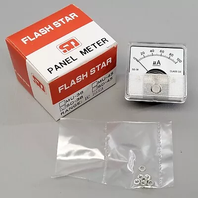 Brand New Flash Star SD-38 DC100UA Analog Panel Meter DC Current 0mA T0 100mA • $19.95