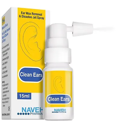 NAVEH PHARMA CleanEars | Ear Wax Removal Kit Spray Ear Wax Softener Cleaner E... • £10.52