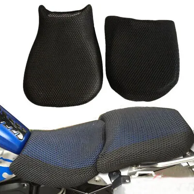 2Pcs Black Motorcycle Seat Cover Breathable Cooling Mesh Mat For BMW R1200GS ADV • $24.26