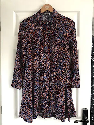 Mint Velvet Gorgeous Animal Print Swing Shirt Dress Size 8 • £45