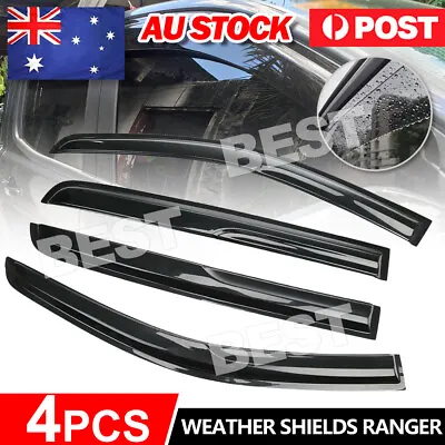 For Ford Ranger 2012-2021 Dual Cab Weathershields Window Visors Weather Shields • $25.85