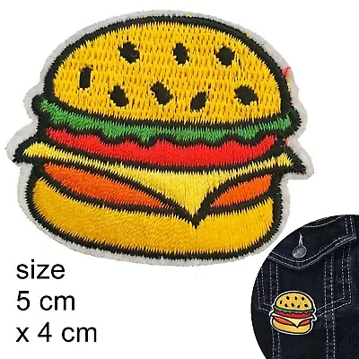 Hamburger Iron On Patch - Fast Food Burger Whopper Meat The Lot Iron-on Patches • $5.95