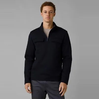 Prana Brookland Sweater Jacket Men's M Nautical Full Zip Pockets Wool Blend NWT • $124.99