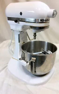 KitchenAid Professional 5  HD Stand Mixer White W/ 5QT Bowl & 3 Attachments • $100