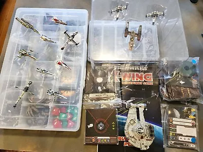 Star Wars X-Wing Rebel Force Lot First Edition Models Cards And Rules • $320