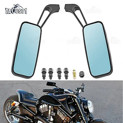 Black Motorcycle Side Mirrors For Harley Street Glide Special Road Electra Glide • $19.99