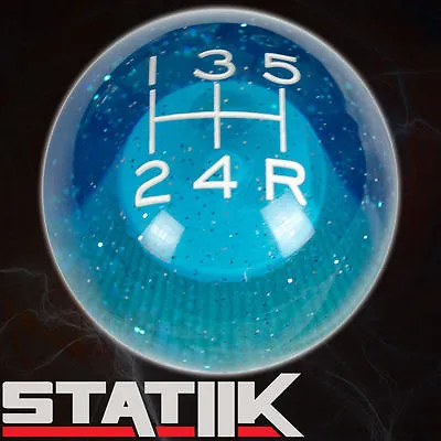 Statiik Blue Sparkle Shift Knob For 5 Speed Short Throw Shifter Lever 12x1.25 • $23.75