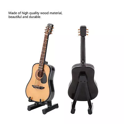Miniature Wooden Guitar Model Display Mini Ornaments Craft Home Decor(10cm) • $12.72