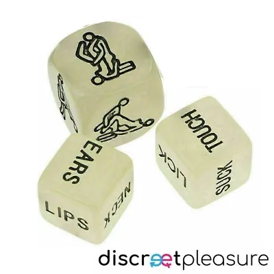 3 PCS Adult Love Sex Dice Position Foreplay Game Fun Toy Couple Glow In The Dark • £5.39