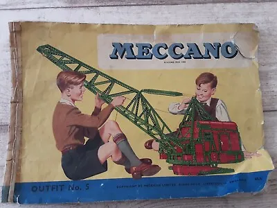 Meccano 1960 Instructions For Outfit Number 5 #60.5 • £2.99