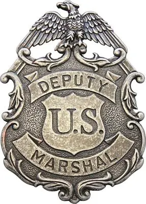 Denix Deputy U.S. Marshal Badge Silver Finish • $10.99