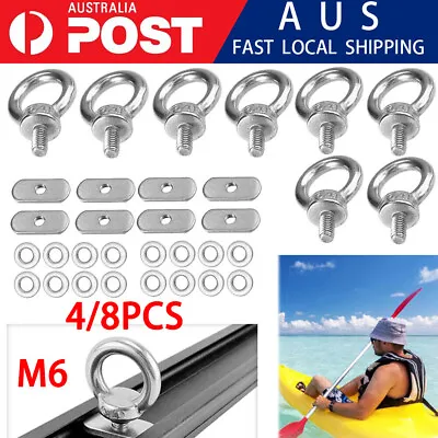 X8 Eye Bolt Tie Down Kit For Rhino Pioneer Platform Roof Rack Fix The 4WD Awning • $17.99