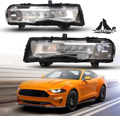 For 2018-2023 Ford Mustang LED DRL Fog Lights Sequential Turn Signal Lamps Pair • $319.99