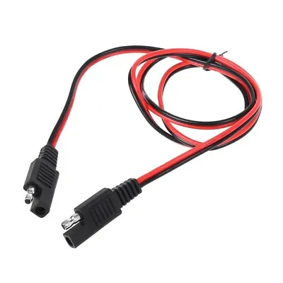SAE Connector Male To Female Plug Extension Cable Adapter Cord W/ Solar Battery • $9.97