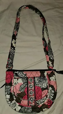 VERA BRADLEY Lizzy Crossbody MOCHA ROUGE Purse Wallet Mini Handbag   • $26.99