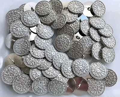 12mm 15mm 18mm 23mm Silver Filigree Flower Metal Shank Buttons Button Q905E-H • £2.49