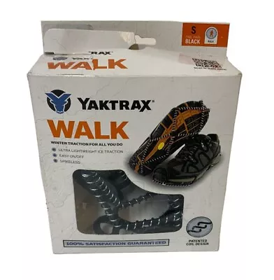 Yaktrax Walk Traction Cleats For Walking On Snow & Ice One Pair Small Black  • $19.99