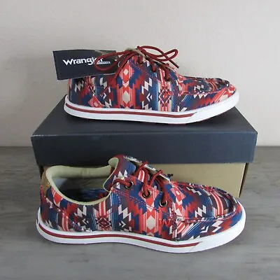 Wrangler Women's 6 Red Ombre Aztec Print Low Top Casual Shoes KWC0021 • $61.09
