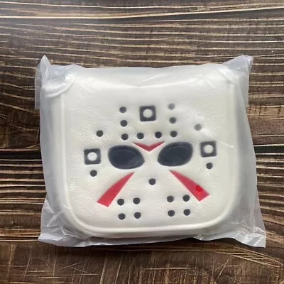 Hockey White Putter Cover Golf Square Mallet Putter Head Cover Headcover Magnet • $16.91