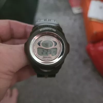 £35 • Buy Casio Rare Vintage BGM-201 Baby G Chrono Alarm Silver, Grey & Brown.