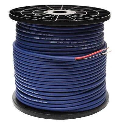  2.0mm2 Twin Core 14 Gauge Oxygen Free Copper Speaker Wire Ofc 14 Awg Per Metre • £2.99