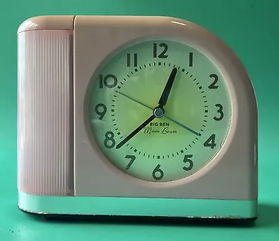 Westclox Big Ben Moon Beam 43000X Pink Retro Electric Illuminated Alarm Clock • $48