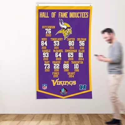 Minnesota Vikings 3x5 Ft Flag Hall Of Fame Inductees NFL Banner FREE Shipping • $12.99