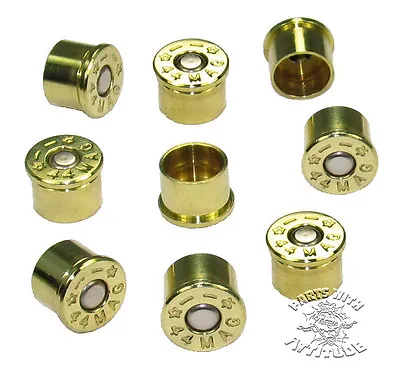 16 BRASS 44 MAG BULLET BOLT CAPS For HARLEY ENGINES ( KIT OF 16) • $39.95