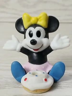 Schmid Minnie Mouse Candle Holder Disney Ceramic Birthday Cake Vintage 1991 • $20.99