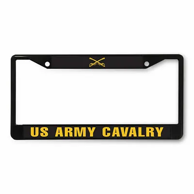 Metal License Plate Frame Vinyl Insert Us Army Cavalry Logo Military • $17.99