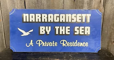 Vintage 1970s Double Sided Kennebunk Maine Narragansett By The Sea Trade Sign • $375