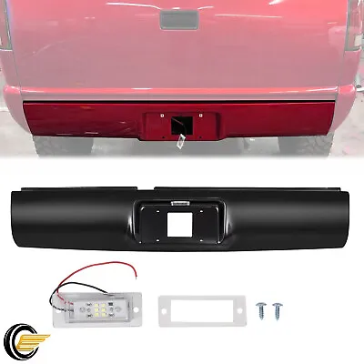 Rear Bumper Roll Pan W/License Lamp For 1994-2003 S10 Sonoma GMC Fleetside • $72.99