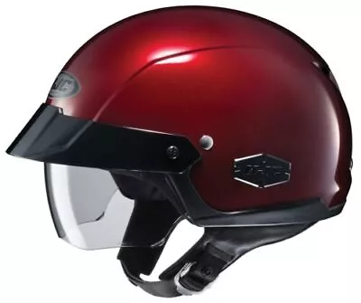 HJC IS-Cruiser Motorcycle Sunscreen Half Helmet Wine Red XS SM MD LG XL 2XL BK • $109.99